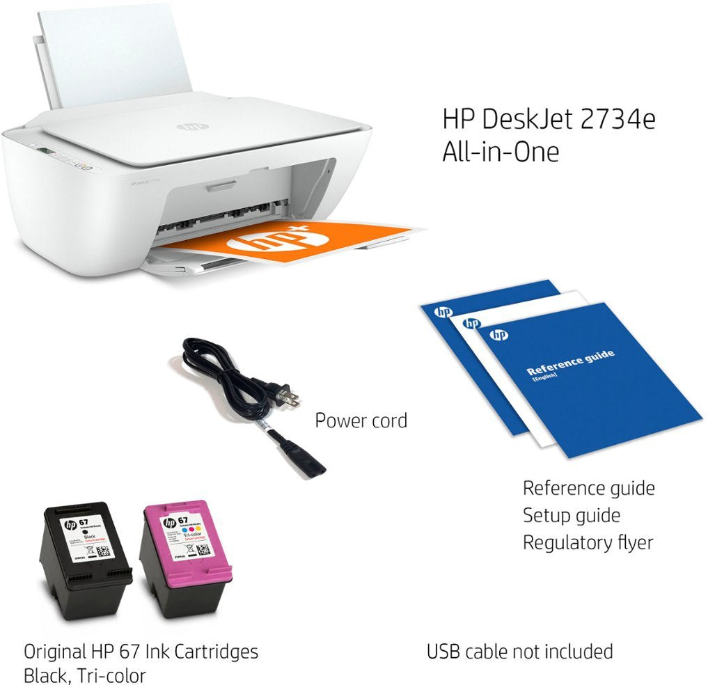 HP - DeskJet 2734e Inkjet Printer